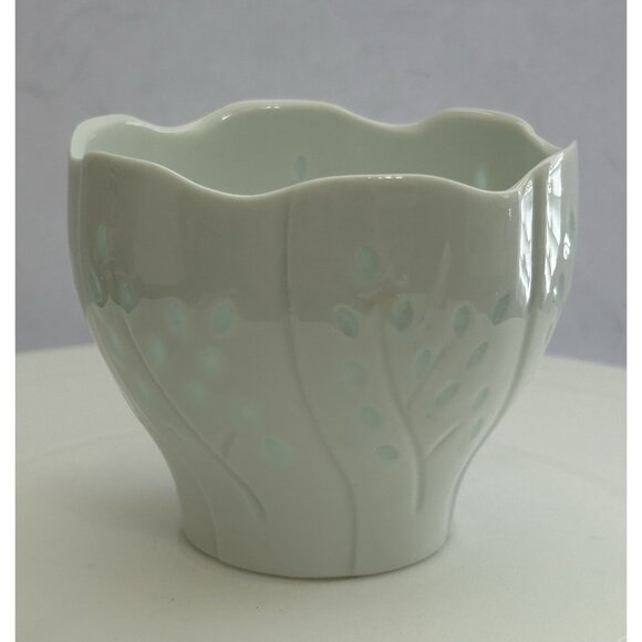 Vintage Dansk Willow Light Votive Candle Holder Gunnar Cyren White Translucent - Picture 3 of 7